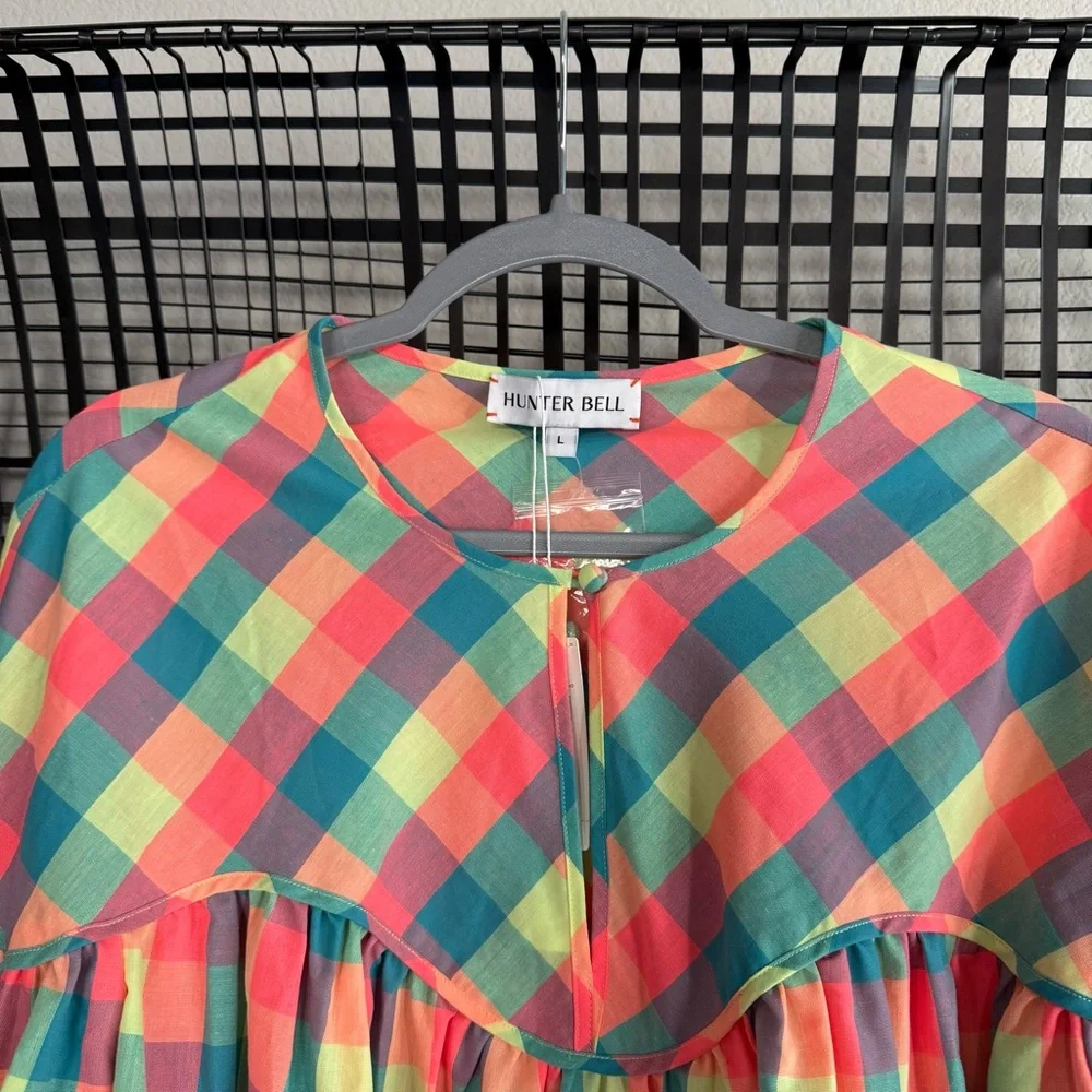 Hunter bell Naya Gingham Long Sleeve Top - Picture 4 of 8